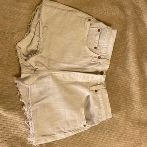 White Jean Shorts